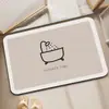 Alfombrilla Moderna Minimalista de Tierra de Diatomeas para Baño, Inodoro y Entrada de Baño, Alfombrilla de Pie de Secado Rápido con un Toque de Lujo, Alfombrilla de Baño