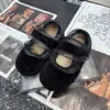 Zapatos Mary Jane con Adorno de Encaje y Piel para Mujer, Zapatos Slip-On de Lana de Cordero con Suela Gruesa de Moda, Mocasines Planos