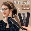 Parche de flequillo de dibujos animados para mujer, parche mágico para el cabello para la frente y la nuca, parche mágico tejido, parche de cabello dulce y a la moda