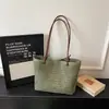 Bolsa de Palha Trançada Estilo Francês para Mulheres 2026 Verão Nova Moda Bolsa de Praia Trançada Grande Capacidade Bolsa de Ombro Tote para o Dia a Dia