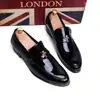Zapatos de Cuero Puntiagudos Estilo Coreano para Hombre, Zapatos Británicos para Hombre, Zapatos Casuales de Moda sin Cordones para Peinador de Primavera, Zapatos de Boda de Caña Baja