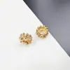 Acessórios de Cristal Preserva-Cor Preenchidos com Ouro 14K Incrustados com Flor de Cinco Folhas Contas com Furo Grande Contas Espaçadoras com Contas Acessórios para Pulseira Colar DIY