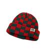 Gorro de Punto a Cuadros para Mujer en Otoño e Invierno Estilo Coreano Nicho Circunferencia de Cabeza Grande Gorro de Lana Estilo Japonés Estilo que Muestra la Cara Gorro Pequeño de Navidad