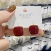 Brincos Quadrados Geométricos Minimalistas Versáteis de Esmalte Estilo Coreano Tendência Moda Ear Cuffs Brincos Geométricos Exquisitos