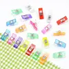 Clip fijador de dobladillo de color, clip de posicionamiento para manualidades de patchwork, clip de plástico con hebilla fuerte, escala de espacio, clip pequeño