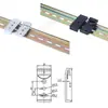Clip de Riel Estándar Industrial DIN35mm Aleación de Aluminio Clip de Riel Guía C45 Soporte de Abrazadera de Fijación para Montaje en Riel