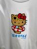 Camiseta de Algodão Puro de Manga Curta para Mulheres, Camiseta Doce Estampada Estilo Japonês de Manga Curta, Top Versátil Ins Tendência de Verão para Estudantes