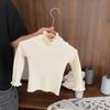 Camiseta interior de punto fino para niña de 16 años Ropa de otoño para niñas 2025 Suéter suave y ceroso para bebé con aspecto adelgazante elástico