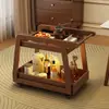 Mesa auxiliar, carrito pequeño móvil, carrito pequeño multifuncional, mesita de café pequeña, mueble lateral para sofá, mueble auxiliar, mesita de té pequeña para balcón