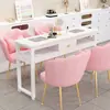 Mesa de Manicura de Doble Capa Dedicada para Salón de Uñas, Juego de Mesa y Silla Simple de Estilo Japonés Individual/Doble, Escritorio Económico para Oficina de Belleza de Uso Doméstico