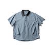 Beijie Marca de Moda Estilo Americano para Hombre Verano 2025 Nuevo Color Bloqueado Solapa Ropa de Trabajo Camisa de Manga Corta Camisa Bordada para Hombre