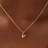 Nuevo Producto Transfronterizo de Comercio Exterior: Collar con Inicial de Oro y Cadena para Clavícula Tachonada de Diamantes, Accesorio de Fiesta Navideña Moderno y Personalizado
