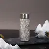 Nueva Taza Termo de Titanio Puro Flor de Hielo, Mini Taza de Bolsillo de Aspecto Elegante, Taza de Agua Saludable Portátil para Montar en el Coche para Hombres y Mujeres, Personalizable