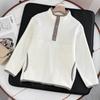 Ropa Infantil Estilo Japonés/Niños/Niñas Otoño e Invierno Forro de Sudadera Polar con Botones, Cuello Semiabierto, Cuello Alto Y460186