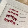 Acessórios para Nail Art Laço de Fita Vermelho Hollow-Out Ankora Mini Resina Vinho Tinto 3D Decorações de Unha Usáveis