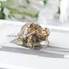 Animal de cristal natural, cristal blanco, linda tortuga pequeña, joyería decorativa creativa para escritorio, artesanías, adornos para coche