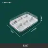 Caja de Empaque para Dumplings Verdes de 6 Piezas con Compartimentos para Ajenjo, Blíster para Postres Horneados, Caja de Regalo para Pasteles de Luna de Mediados de Otoño