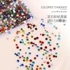Pedras de Strass Mistas para Nail Art, Caixa com 6 Compartimentos, Pedras de Strass para Unhas Coloridas com Fundo Pontiagudo, Cores Sólidas Brilhantes, Atacado