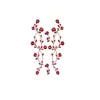 Pegatinas de Tatuaje de Rosa Roja-Marrón Estilo Henna, Set Completo para Ambas Manos, Dorso de los Dedos, Pegatinas Impermeables Vintage