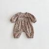 Ropa para Bebé Estilo Coreano 2026, Ropa de Manga Larga para Bebé Niña Primavera y Otoño, Mameluco Elegante con Cuello de Muñeca Floral para Bebé