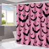 Amazon Halloween Murciélago Fantasma Cortina de Ducha para Baño Hogar Impermeable a Prueba de Moho Cortina de Ducha Cortina de Ducha para Separación de Inodoro