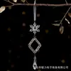 Colgante de copo de nieve austriaco de acrílico transparente, barra de hielo, gota de agua Decoración navideña, lámpara de cristal, adorno para árbol de Navidad