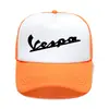 Serie de estampado de letras Vespa grupo de gorra de red de esponja estudiantes compran gorra de pico de pato impresión de LOGO personalizado moda hombres y mujeres