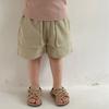 Verão Novo Verão Bolso Sanfona Cor Sólida Shorts Casuais Finos Verão Shorts de Bebê para Meninos e Meninas