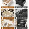 Caja de almacenamiento para ropa interior, organizador de ropa interior y calcetines, caja de almacenamiento de tela para el hogar para prendas íntimas, organizador tres en uno, solución de almacenamiento tipo cajón