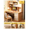 Escritorio con estantería, mesa integrada para estudiantes y uso doméstico, escritorio de escritura para dormitorio, montado en la pared con cajones, estantería, escritorio de oficina para computadora para adultos