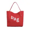 2026 Nova Bolsa de Ombro Estilo Coreano Ins de Verão Grande Capacidade Bolsa de Lona Lavada Bolsa Tote Bolsa de Compras Bolsa Bolsa Bolsa