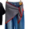 Nuevo pañuelo triangular decorativo versátil para primavera y verano para mujer, pañuelo de seda para decoración de jeans, pañuelo multifuncional para el cuello