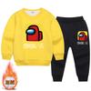 Roupa de Matar Lobo Espacial Suéter de Lã Infantil Conjunto Outono e Inverno Novo Conjunto de Duas Peças de Roupa Esportiva Grossa para Meninos