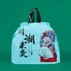 Saco Grande para Viagem com Cordão Bolsa de Mão Plástico Descartável para Catering Sacola Espessa com Puxador Logo