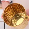 Balde de Champagne Padrão Martelo de Aço Inoxidável Balde de Gelo Portátil Doméstico para Exterior com Argola Balde para Vinho e Cerveja KTV Bar Hotel