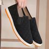 Zapatos de Tela Bordados Old Worker Old Beijing para Hombre Suela Suave Casual para Mediana Edad y Mayores Ligeros sin Cordones Suela Antideslizante para Papá