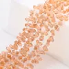 Cuentas Sueltas de Cristal Accesorios para Joyería DIY Cuentas de Vidrio Tallado Forma de Gota de Agua Accesorios para Ropa Color Plateado Agujero Horizontal 5*8mm Gota de Agua