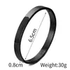Pulseira Masculina Simples para Casal de Aço Titânio Quente Banhada a Ouro 18K Europeia e Americana Aço Inoxidável Antidesbotamento Joias da Moda