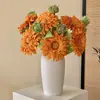 Flores Artificiales Decorativas de Girasol con Diseño Floral de Osito Transfronterizo, Flores Falsas Realistas de Mesa de Gama Alta, Flores Artificiales, Arte Floral Decorativo, Venta al por Mayor