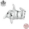 Evelle personalidade 925 prata esterlina bonito animal de estimação série filhote de cachorro Gato Preto diy colar pulseira acessórios contas soltas atacado