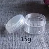 Frasco de crema para uñas de 15 ml botella de crema base de 15 g viaje portátil pequeña redonda vacía botella crema caja pequeña