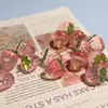Colgante de Cereza Pequeña Resina de Durazno Alta Transparencia Exquisito con Perlas Material Hecho a Mano Joyería Linda Accesorios para DIY Hecho a Mano