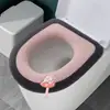 Almofada de Assento de Vaso Sanitário de Pelúcia para Casa, Espessada para o Inverno, Universal para Todas as Estações, Capa de Assento de Vaso Sanitário, Almofada de Anel de Assento de Vaso Sanitário de Lã
