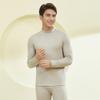 2026 Nuevo Conjunto de Ropa Interior Térmica de Cuello Medio Alto Otoño e Invierno Conjunto de Ropa Interior Térmica de Lana y Seda