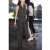 23368 Da Ai Mei Yi Yuan Verano 2026 Nuevo Estilo Moda Ol Chaleco sin Mangas Pantalones de Pierna Ancha de Cintura Alta Conjunto Elegante para Mujer
