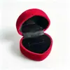 Venta al por mayor de fábrica Melocotón del Amor Confesión Boda Tela de Terciopelo Caja de Empaque para Joyería Caja para Anillos