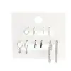 Europa y Estados Unidos aretes C transfronterizos aretes femeninos al por mayor temperamento retro aretes de círculo de perla set de aretes