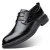 Zapatos de cuero Woodpecker para hombre, zapatos de cuero genuino formales de otoño para negocios, zapatos casuales resistentes al desgaste para hombre, zapatos transpirables para boda de novio para hombre