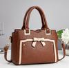 Bolso de Mujer 2025 Estilo Nuevo con Lazo y Color Contrastante, Bolso de Viaje Portátil Cruzado de Doble Propósito de Gran Capacidad al por Mayor