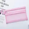 Bolsa de Lápices de Malla Transparente de Doble Capa Bolsa de Almacenamiento Bolsa de Lápices para Examen de Estudiante Caja de Papelería con Capacidad